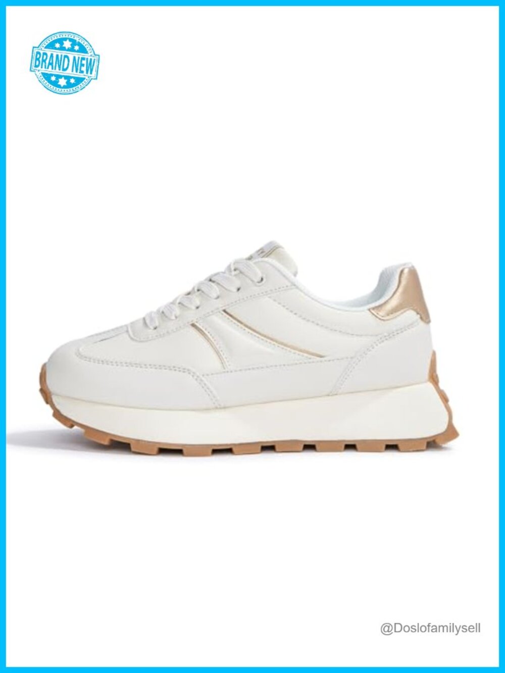 Women's Platform Retro Sneakers Classic Lace-Up Walking Shoes